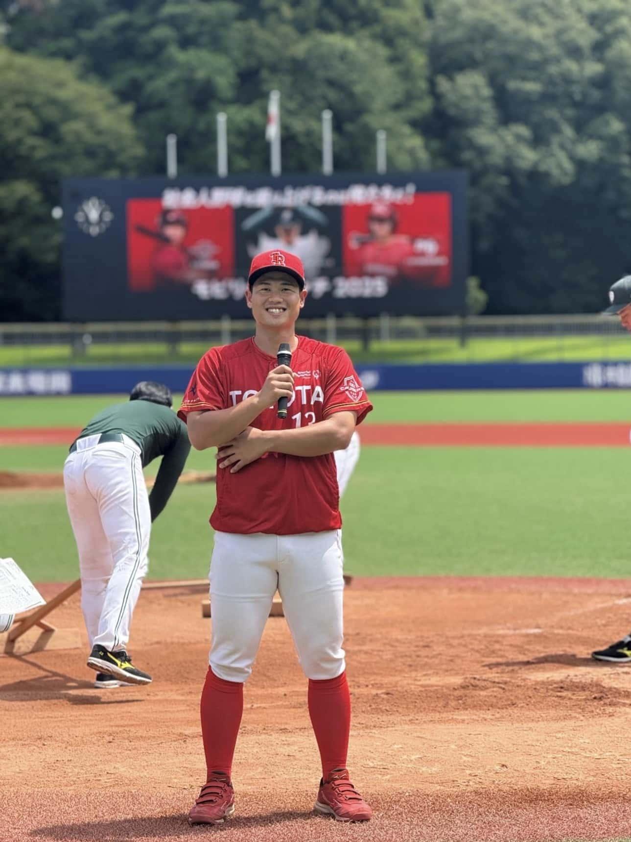 地元凱旋の喜びを語る細川拓哉投手